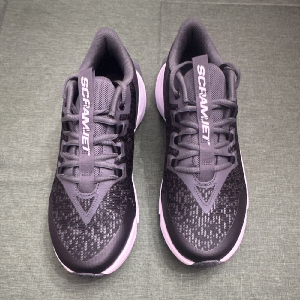 Under Armour UA BGS Scramjet 5 Boys' Sneakers Black Gray White Size 6.5Y Mesh